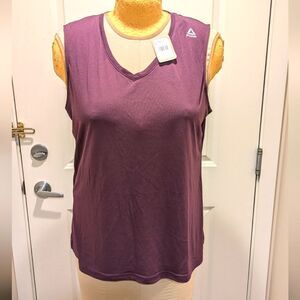 $5 Item! NWT Reebok 2X Supreme Tee Speedwick Purple Sleeveless Workout Top